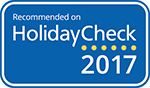 Recommended on HolidayCheck 2017